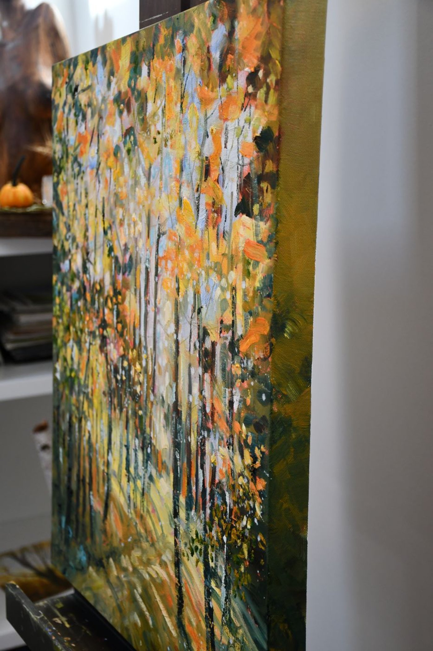 Autumn Landscape Painting Fall Modern Art Cottage Home Art Fall